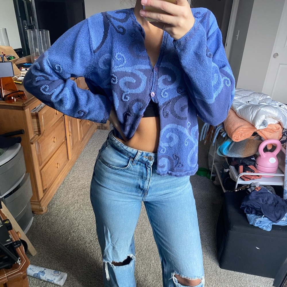 Vintage Purple Talbots cardigan. Size large